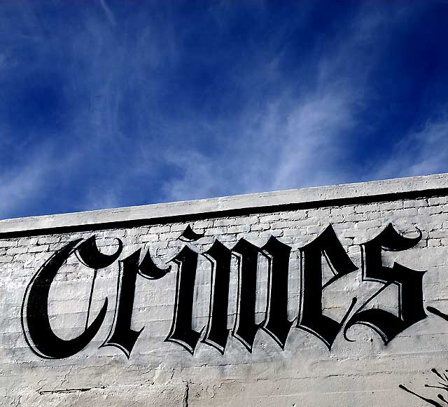 "Los Angeles Crimes" mural, alley at La Brea and Melrose, photographed Friday, March 11, 2011