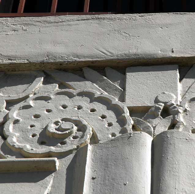 Detail of Art Deco building on Las Palmas in Hollywood