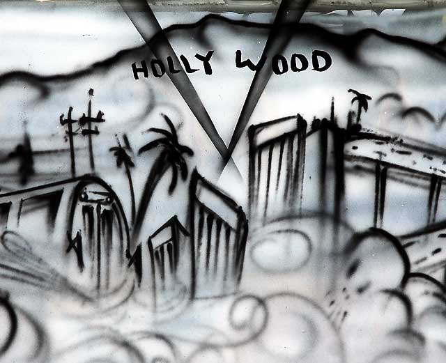 Mural at hookah shop on Hollywood Boulevard