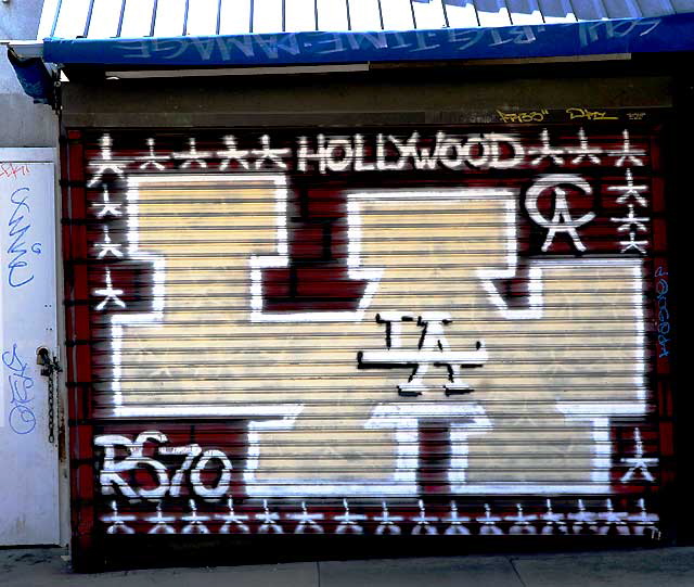 Gang door on Las Palmas in Hollywood