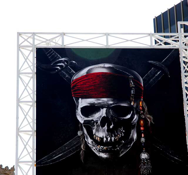 Pirates of the Caribbean IV billboard above Hollywood Boulevard, Tuesday, March 22, 2011