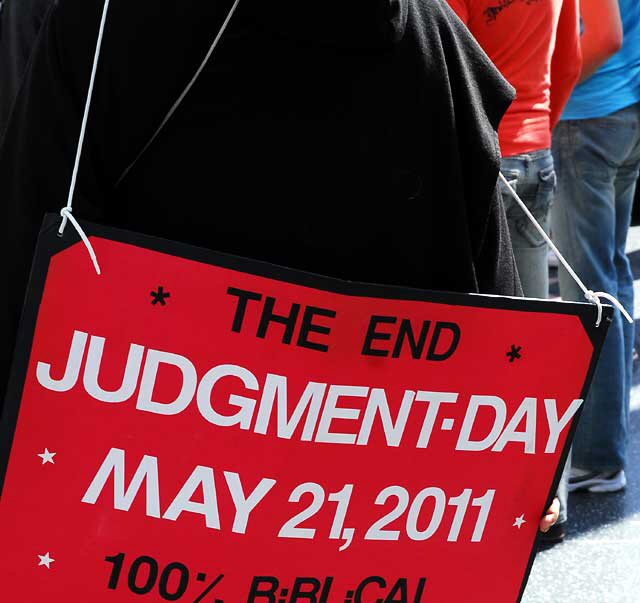 Judgment Day, May 21, 2011 - sandwich board, Hollywood Boulevard, Tuesday, March 22, 2011  