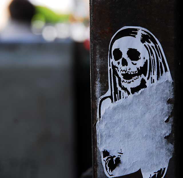 Death sticker, Hollywood Boulevard, Tuesday, March 22, 2011