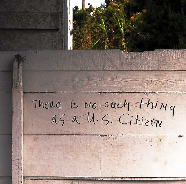 "There is no such thing as a US Citizen" - Venice Beach Sidewalk 