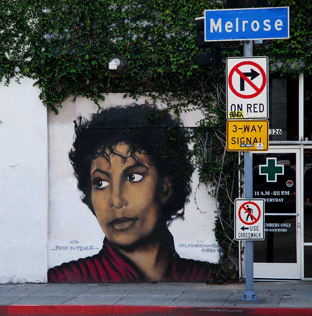 Michael Jackson mural, Melrose Avenue at Heliotrope