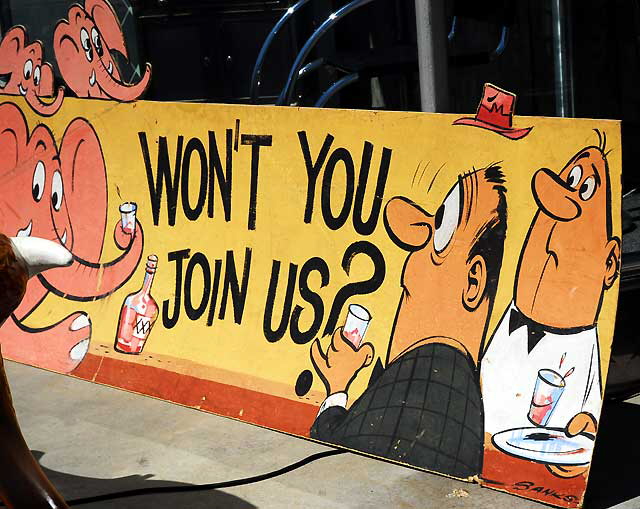 Bar Sign for sale at Off the Wall Antiques, Melrose Avenue, Monday, April 4, 2011
