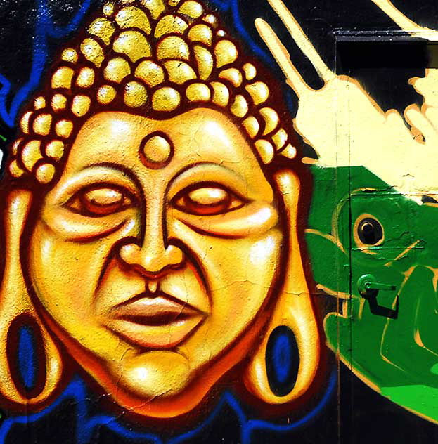 Alley Buddha, behind Melrose Avenue, Monday, April 4, 2011