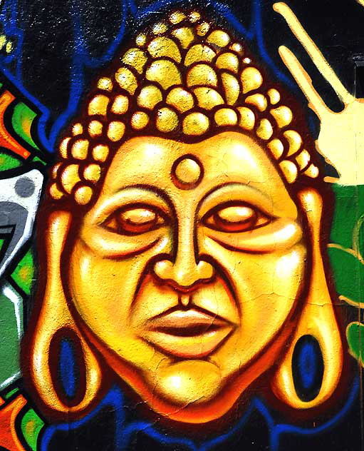 Alley Buddha, behind Melrose Avenue, Monday, April 4, 2011