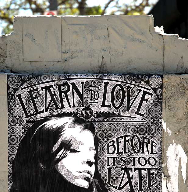 "Learn to Love" - art poster, Melrose Avenue, Monday, April 4, 2011