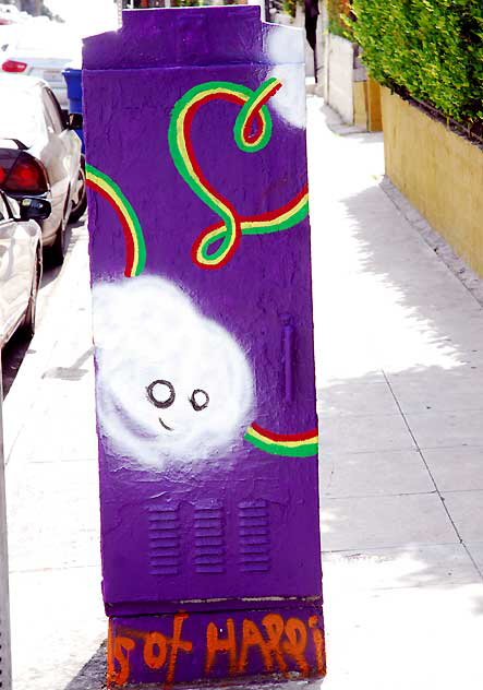 "Little Souls of Happiness" - utility box in Silverlake, east of Hollywood - 