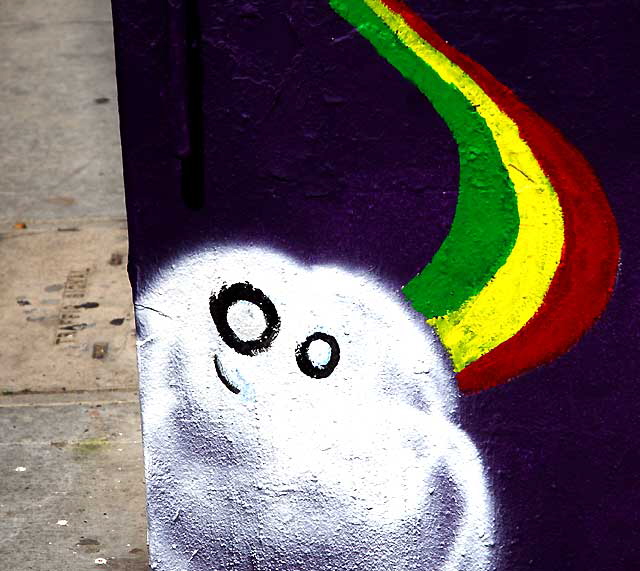 "Little Souls of Happiness" - utility box in Silverlake, east of Hollywood - 