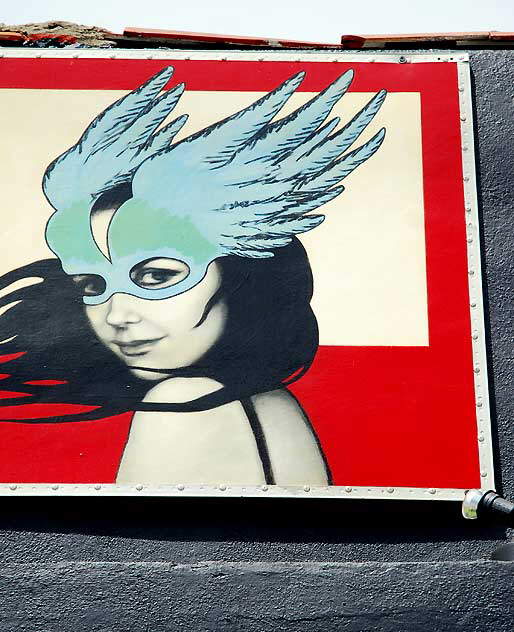 Masked Woman, storefront on Venice Boulevard, Culver City