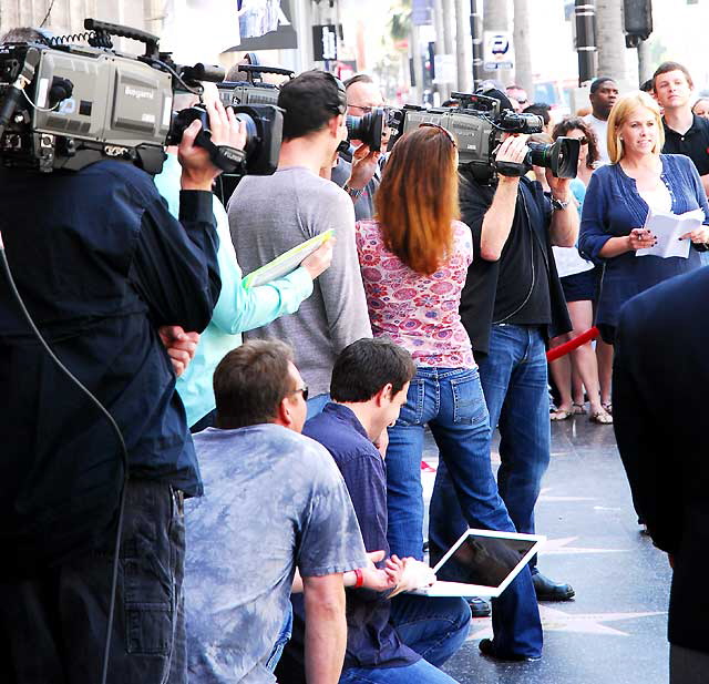 Jimmy Kimmel Live! - taping a segment on Hollywood Boulevard, Tuesday, April 12, 2011