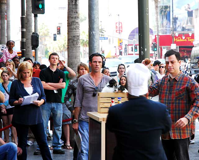 Jimmy Kimmel Live! - taping a segment on Hollywood Boulevard, Tuesday, April 12, 2011