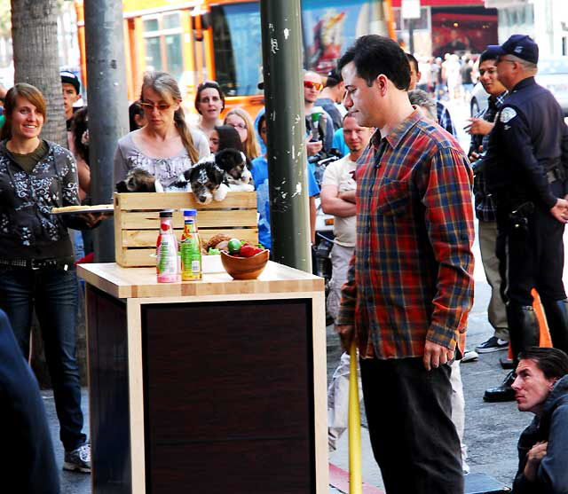 Jimmy Kimmel Live! - taping a segment on Hollywood Boulevard, Tuesday, April 12, 2011