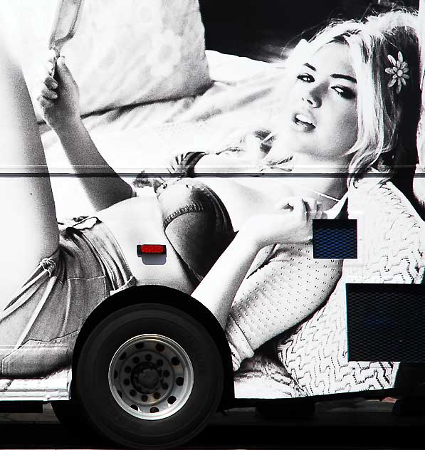 "Guess" supergraphic on Hollywood Tour Bus