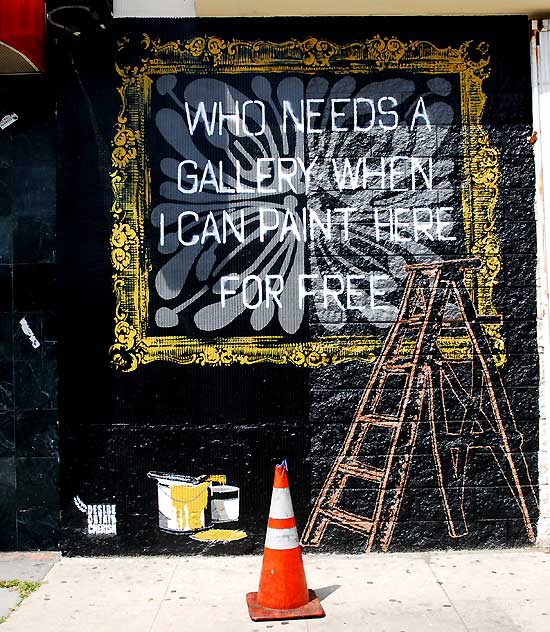 "Who needs a gallery when I can paint here for free?" - East Hollywood, Wednesday, April 13, 2011