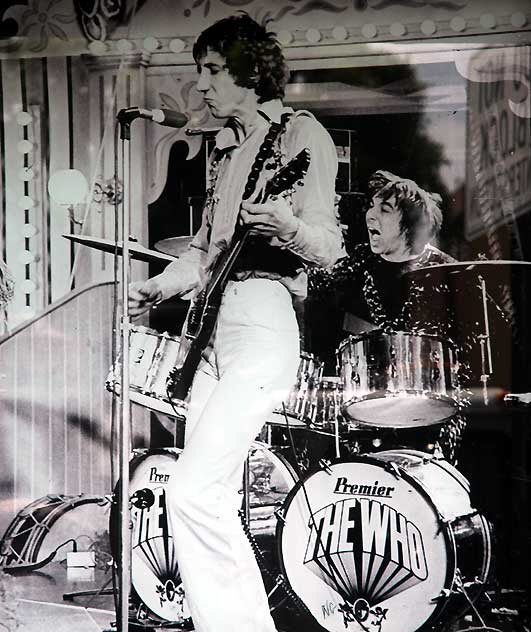 The Who - window photograph at Angels and Kings Sports Bar, Hollywood Boulevard, Tuesday, April 19, 2011