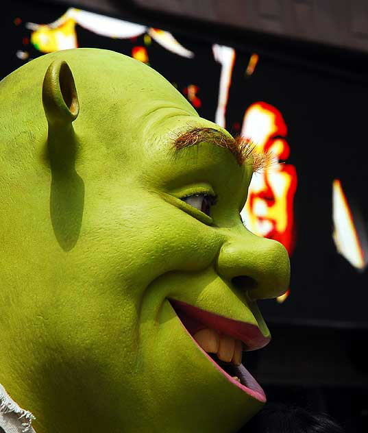 Wax Shrek, Hollywood Boulevard, Tuesday, April 19, 2011