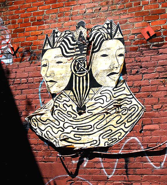 Double Queen on Brick - alley behind La Brea, south of Hollywood, between First and Second Street