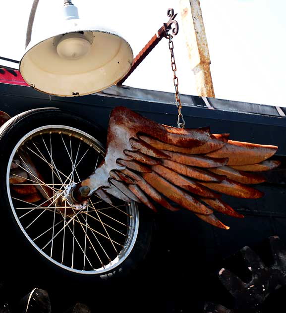 Winged Wheel, antique motorcycle shop, Melrose Avenue back-alley, Monday, May 30, 2011