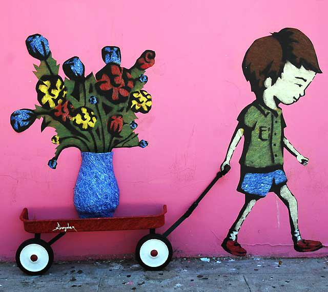 Wheelbarrow Flowers - Melrose Avenue, Monday, May 30, 2011