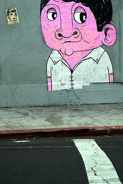 Face at Sunset Boulevard and Sanborn in Silverlake, Monday, May 9, 2011 