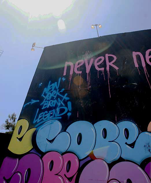 "Never, Never Give Up" - mural on La Brea, South of Hollywood, Wednesday, May 18, 2011