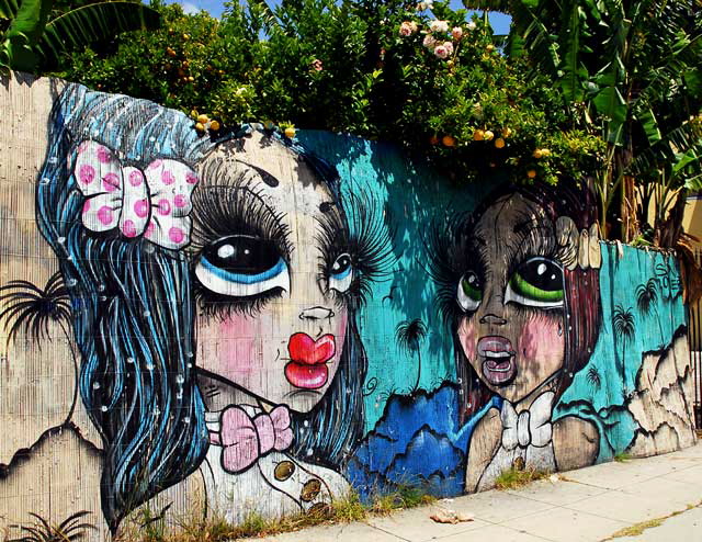 "Big Eyes" mural on La Brea, South of Hollywood, Wednesday, May 18, 2011