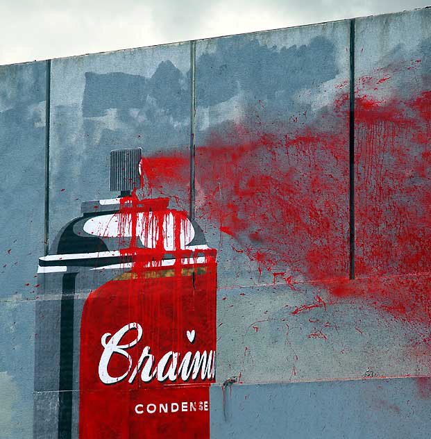 Spray-On Street Art - mural in West Los Angeles parking lot, Wednesday, May 18, 2011