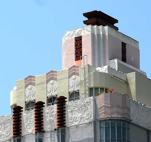 The Sunset Tower Hotel at 8358 Sunset Boulevard - designed in 1929 by Leland A. Bryant