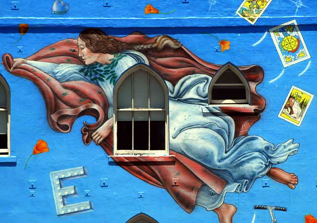 Detail of mural at Windward Plaza, Speedway and Windward, Venice Beach