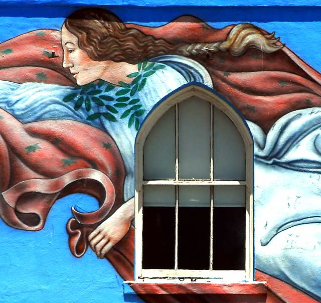 Detail of mural at Windward Plaza, Speedway and Windward, Venice Beach