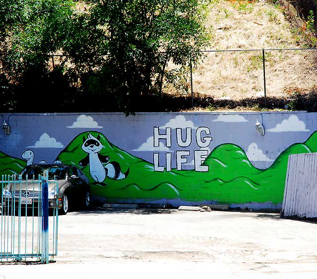 Hug Life, Sunset Boulevard east of Echo Park, Tuesday, May 31, 2011