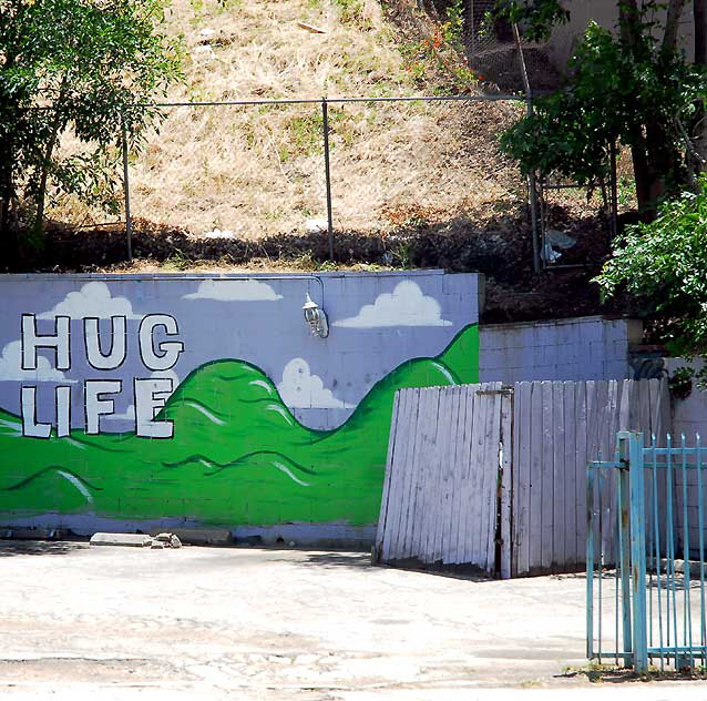 Hug Life, Sunset Boulevard east of Echo Park, Tuesday, May 31, 2011