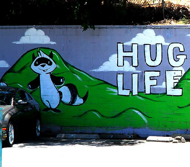 Hug Life, Sunset Boulevard east of Echo Park, Tuesday, May 31, 2011