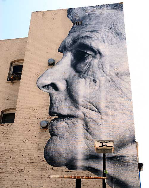 Giant Face, Sunset Boulevard east of Echo Park, near Elysian Park