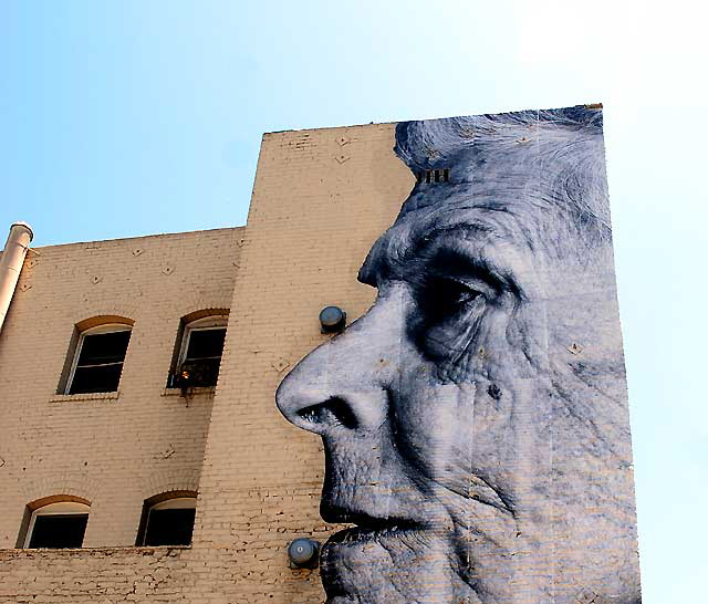 Giant Face, Sunset Boulevard east of Echo Park, near Elysian Park