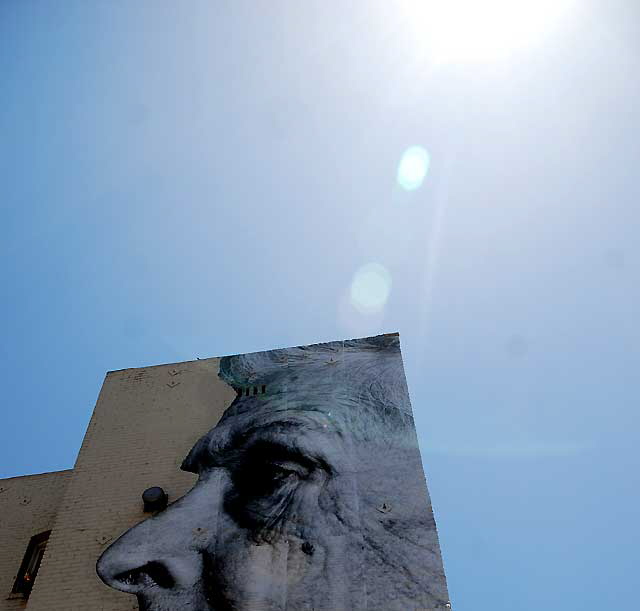 Giant Face, Sunset Boulevard east of Echo Park, near Elysian Park