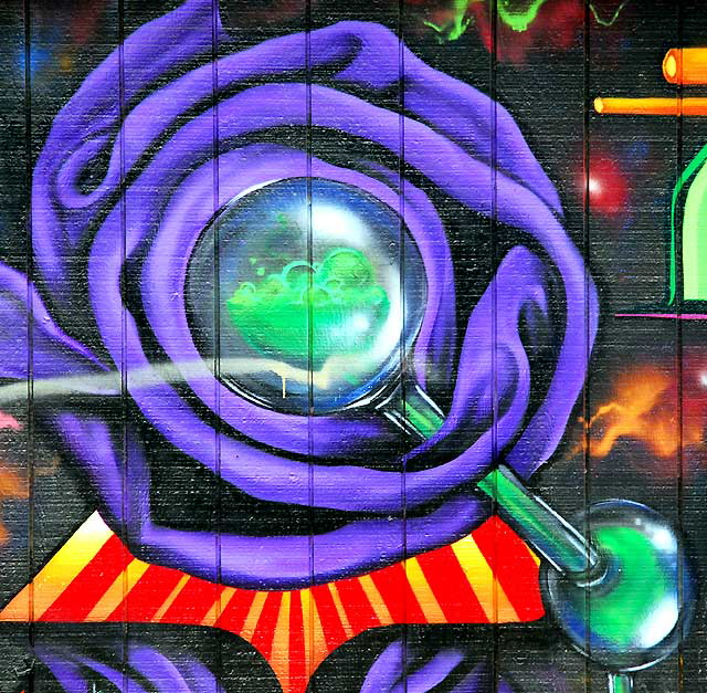 Purple Bong, detail of Melrose Avenue mural, Monday, June 6, 2011