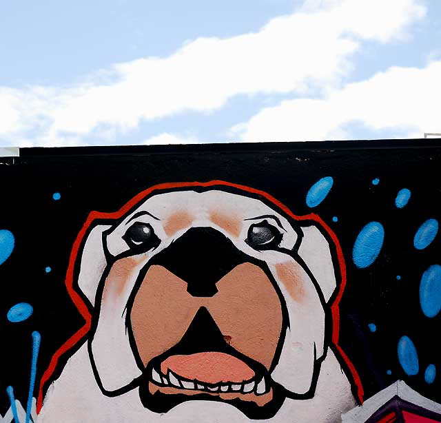 Big Dog - detail of Melrose Avenue mural, Monday, June 6, 2011