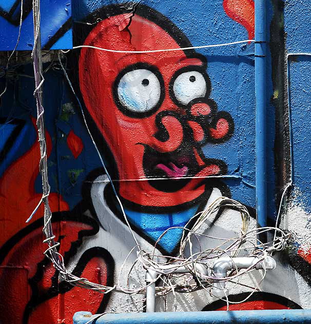 Mutant Homer Simpson - detail of Melrose Avenue mural, Monday, June 6, 2011