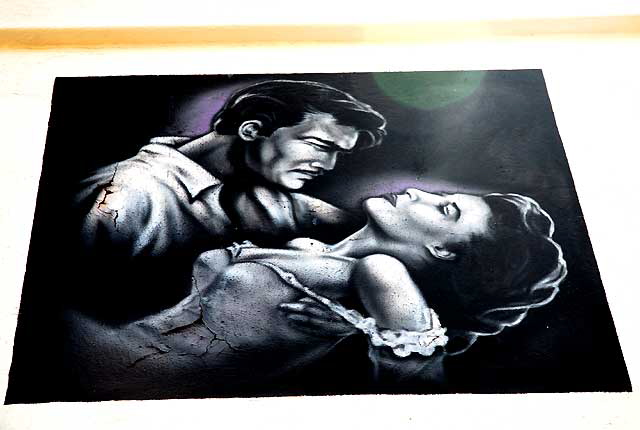 Gone With the Wind graphic on Hollywood Boulevard 
