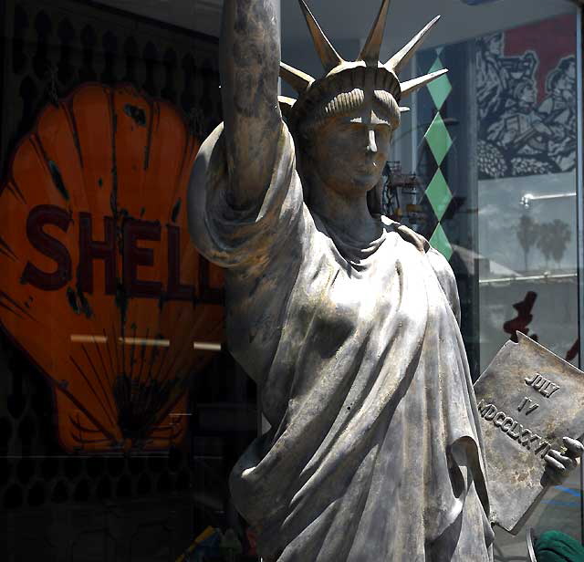 Statue of Liberty at "Off the Wall" on Melrose Avenue, Monday, June 13, 2011