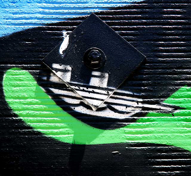 Detail of mural on the west wall of Superior Glass, North Wilton at Hollywood Boulevard in East Hollywood Detail of mural on the west wall of Superior Glass, North Wilton at Hollywood Boulevard in East Hollywood