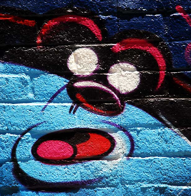 Detail of mural in East Hollywood alley, Tuesday, June 14, 2011
