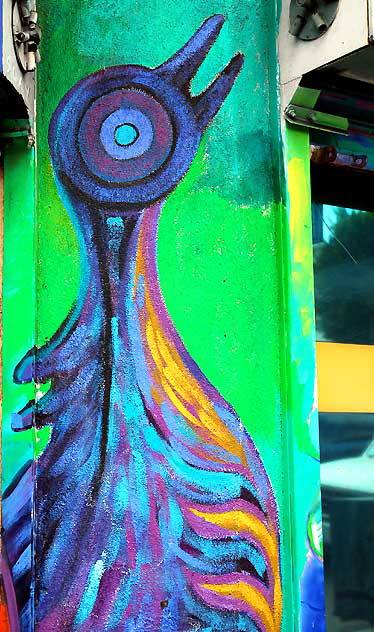 Detail of "Sculpting Another Destiny" - the mural by Ricardo Mendoza at 1571 Sunset Boulevard at Echo Park Avenue, on two walls of Clinica Santa Maria 