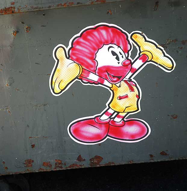 Dumpster Clown, Sanborn Street in Silverlake