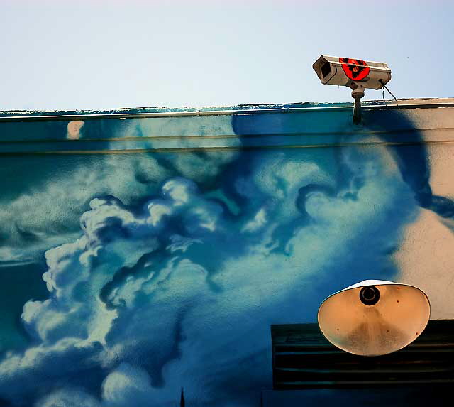 Detail of mural work on the northeast corner of Sunset and Hyperion in Silverlake, Monday, June 20, 2011