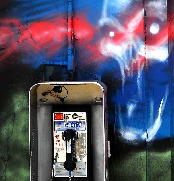 Detail of mural work on the northeast corner of Sunset and Hyperion in Silverlake, Monday, June 20, 2011